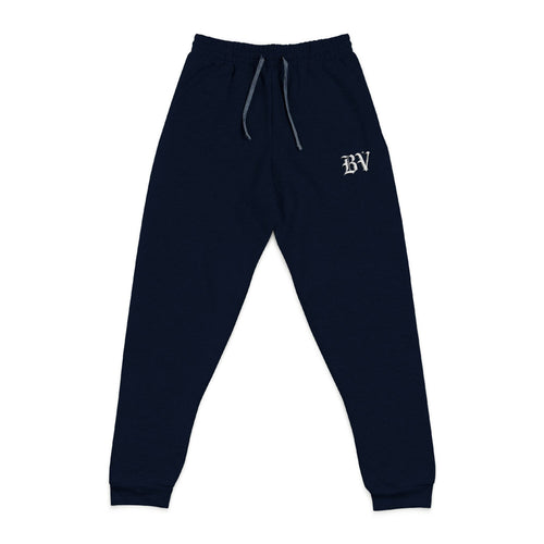 Embroidered 'BV' Joggers — Cozy Charcoal Sweatpants